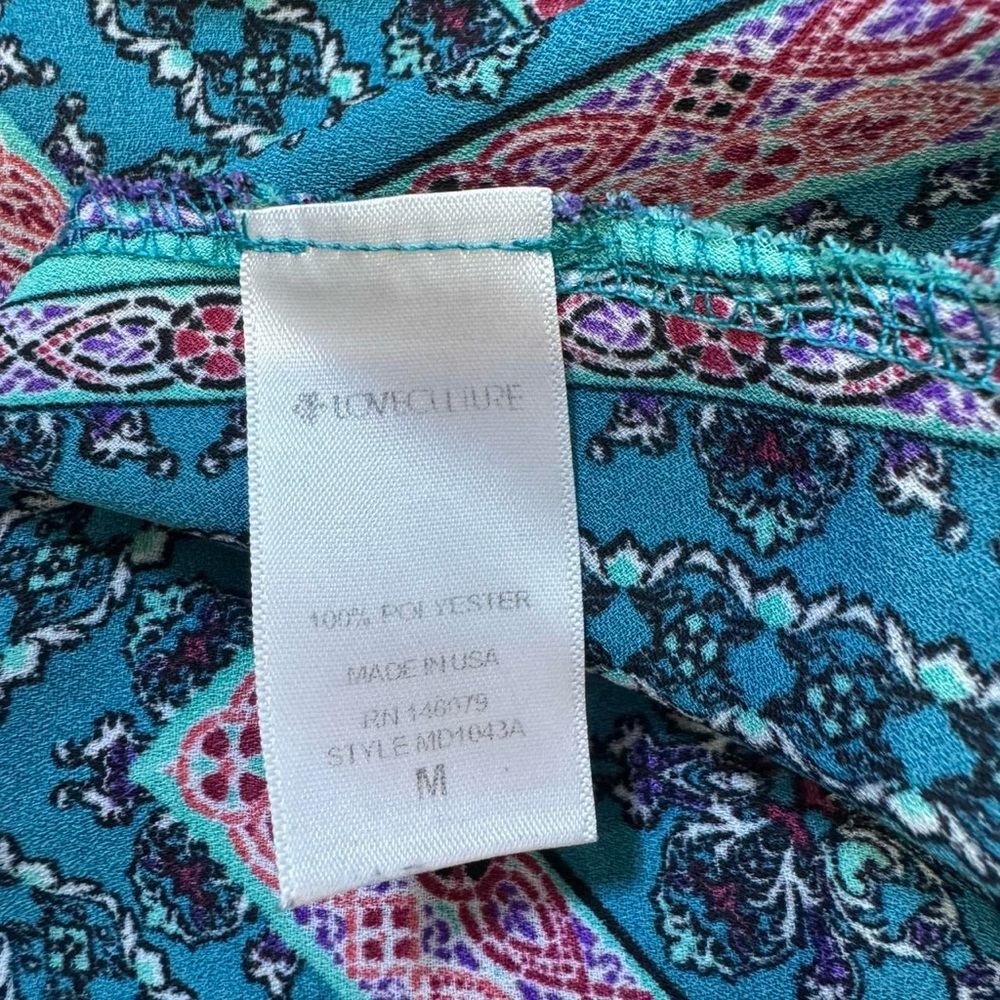 Love Culture Chevron Boho Festival Mini Dress M USA πΊπΈ - Picture 5 of 6